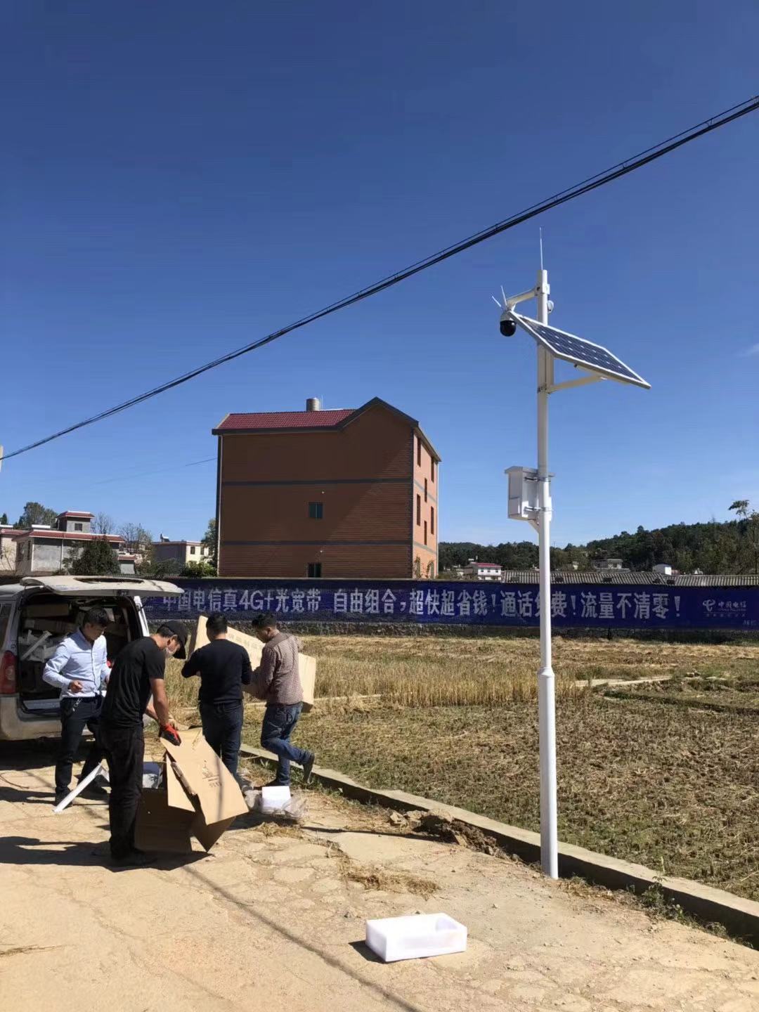 太阳能无线监控摄像头云南中石化燃气工程案例
