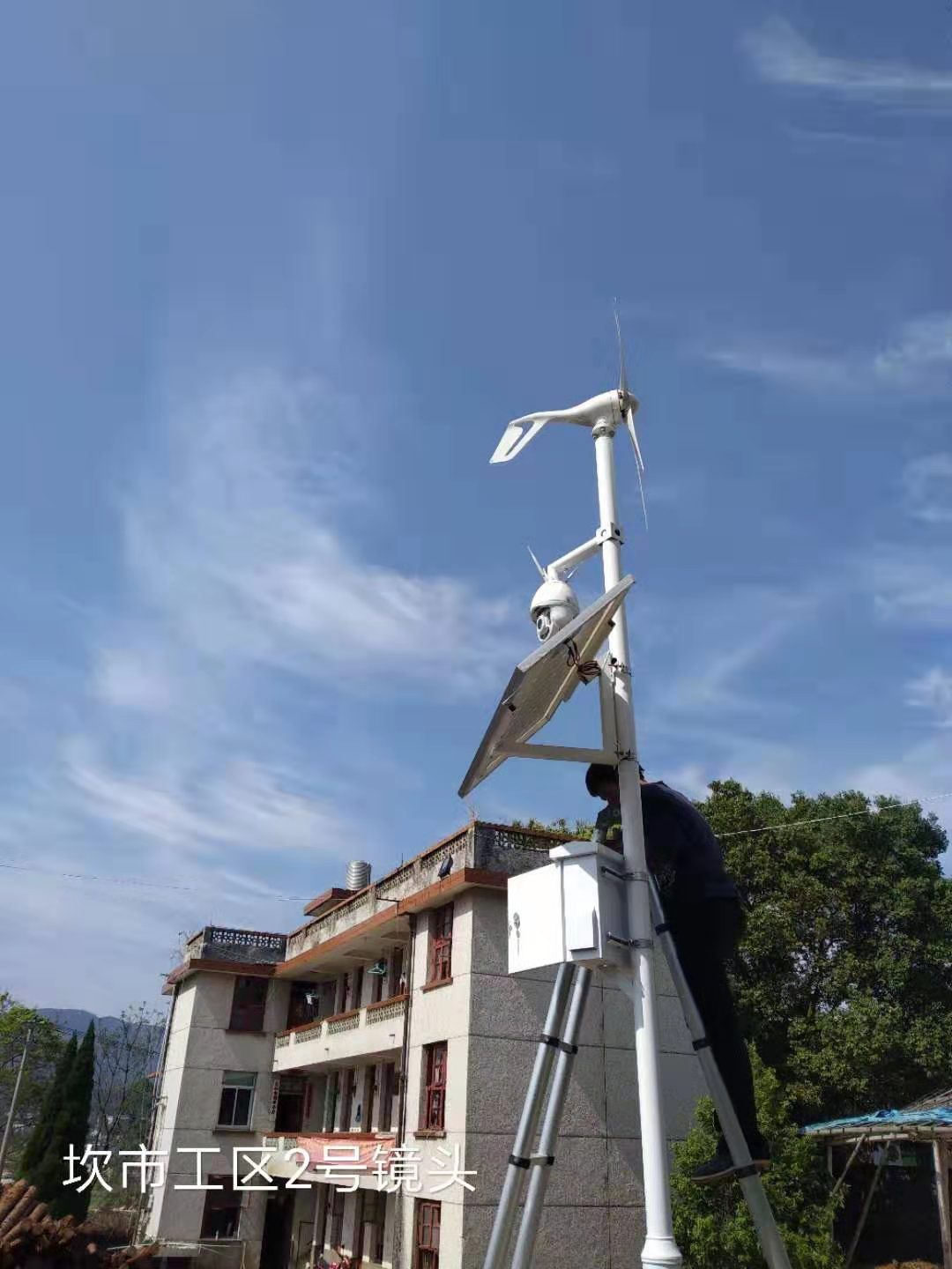 福建风光互补太阳能监控摄像头施工案例