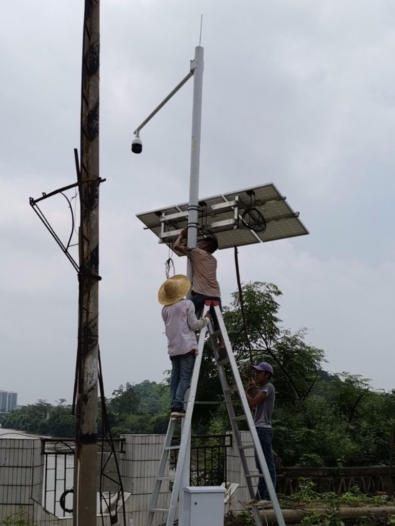 广西苹果县河道太阳能监控案例