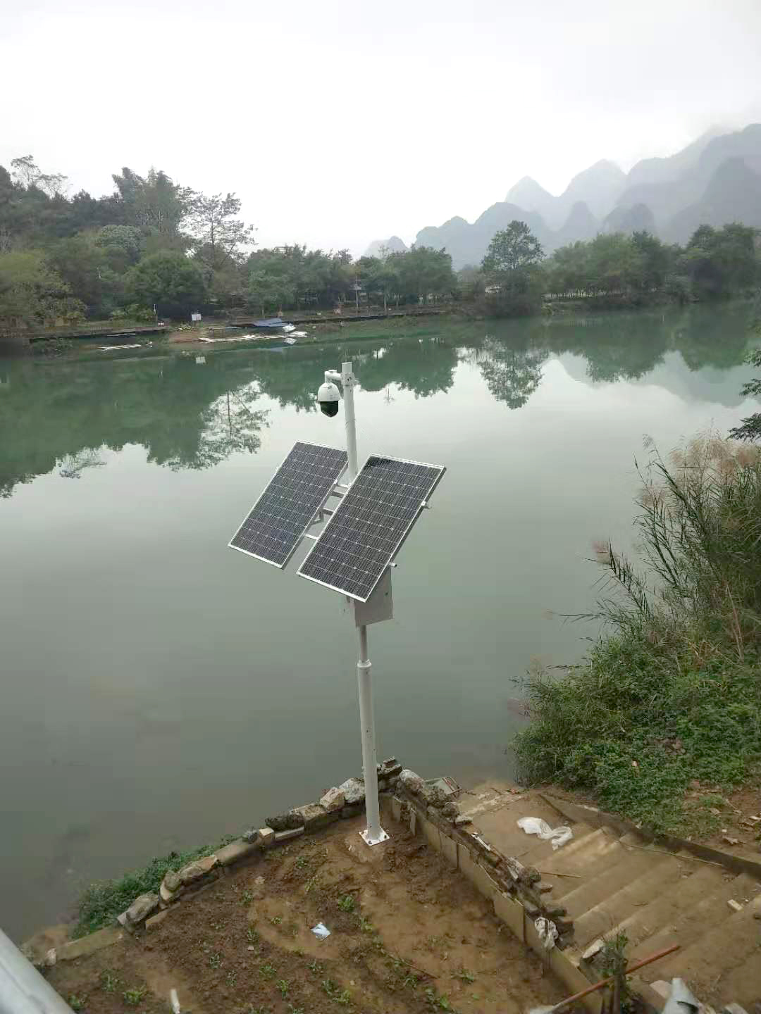 广西南宁水利河道太阳能监控案例